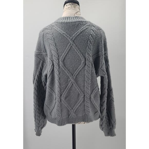 Taylor Swift Authentic TTPD Gray Cardigan, size XS/SM, NWOT Chunky Fisherman - Picture 2 of 8